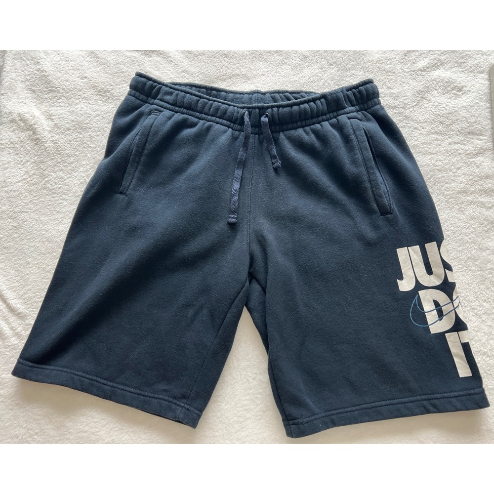Nike Mens Just Do It Fleece Shorts Navy Blue 928731-451 Size Medium
